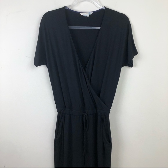 Boden Black Jersey Surplus Wrap Jumpsuit size: US 6R - Picture 4 of 13